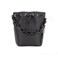 MCM Mini Black Purple Smooth Leather Chain Shoulder Drawstring Bucket Handbag