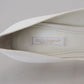Dolce & Gabbana White Crystals Peep Toe Heel Satin Pumps