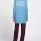 Love Moschino Light Blue Wool Jackets & Coat