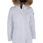 Yes Zee White Nylon Jackets & Coat
