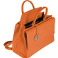 Baldinini Trend Orange Leather Di Calfskin Handbag