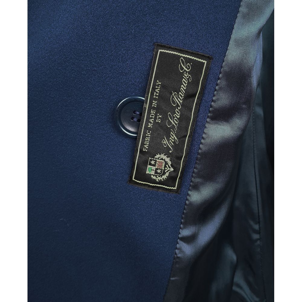 Made in Italy Blue Wool Vergine Jackets & Coat