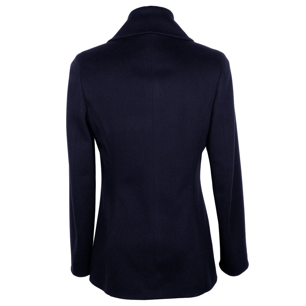 Made in Italy Blue Wool Vergine Jackets & Coat