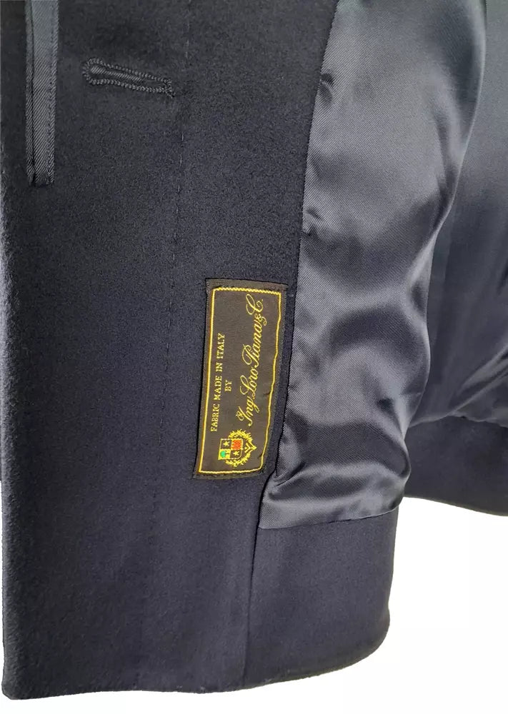 Made in Italy Blue Wool Vergine Jackets & Coat