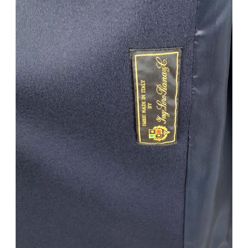 Made in Italy Blue Wool Vergine Jackets & Coat