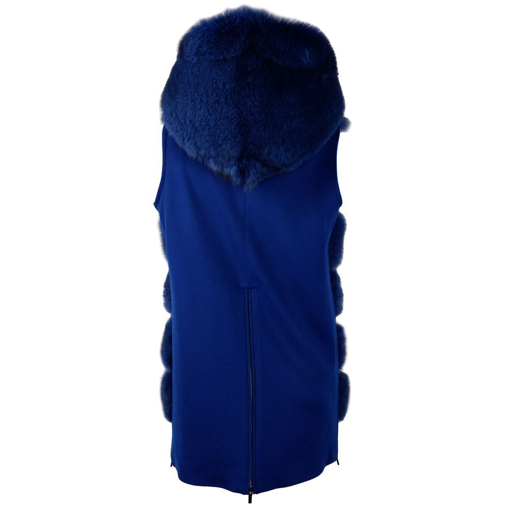 Made in Italy Blue Wool Vergine Jackets & Coat