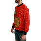 Dolce & Gabbana Red Cotton Sweater