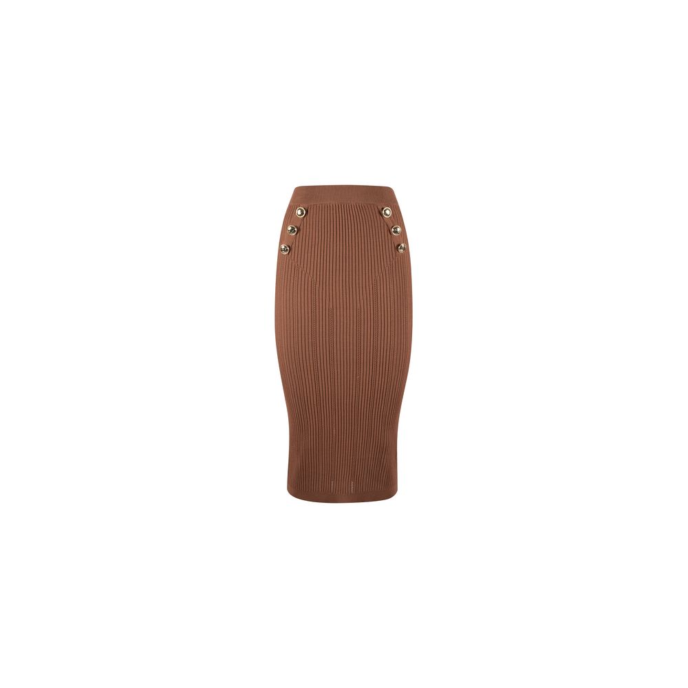 Yes Zee Brown Viscose Skirt