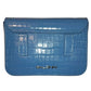 Baldinini Trend Light Blue Leather Di Calfskin Clutch Bag