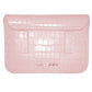 Baldinini Trend Pink Leather Di Calfskin Clutch Bag