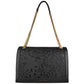 Baldinini Trend Black Leather Di Calfskin Crossbody Bag