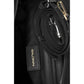 Baldinini Trend Black Leather Di Calfskin Crossbody Bag