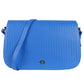 Baldinini Trend Light Blue Leather Di Calfskin Crossbody Bag