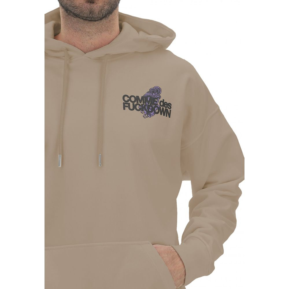 Comme Des Fuckdown Beige Cotton Sweater