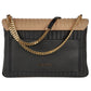 Baldinini Trend Black Leather Di Calfskin Crossbody Bag