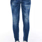 Frankie Morello Blue Cotton Jeans & Pant