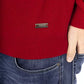 Baldinini Trend Red Wool Sweater