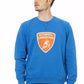 Automobili Lamborghini Blue Cotton Sweater