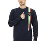 Automobili Lamborghini Blue Cotton Sweater