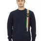 Automobili Lamborghini Blue Cotton Sweater