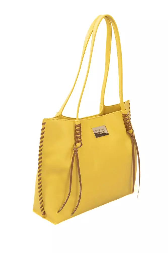 Baldinini Trend Yellow Polyuretane Handbag