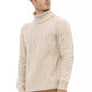 Alpha Studio Beige Merino Wool Sweater