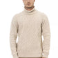 Alpha Studio Beige Merino Wool Sweater