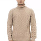 Alpha Studio Beige Merino Wool Sweater
