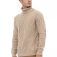 Alpha Studio Beige Merino Wool Sweater