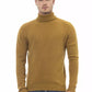 Alpha Studio Brown Alpaca Leather Sweater