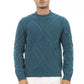 Alpha Studio Teal Merino Wool Sweater