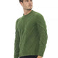 Alpha Studio Green Merino Wool Sweater