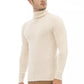 Alpha Studio Beige Alpaca Leather Sweater