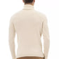 Alpha Studio Beige Alpaca Leather Sweater