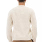 Alpha Studio Beige Alpaca Leather Sweater