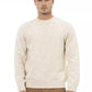 Alpha Studio Beige Alpaca Leather Sweater