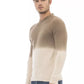 Alpha Studio Beige Alpaca Leather Sweater