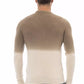 Alpha Studio Beige Alpaca Leather Sweater