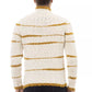 Alpha Studio Beige Alpaca Leather Sweater
