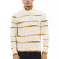 Alpha Studio Beige Alpaca Leather Sweater