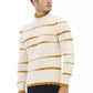 Alpha Studio Beige Alpaca Leather Sweater