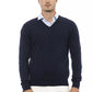 Alpha Studio Blue Wool Sweater