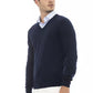 Alpha Studio Blue Wool Sweater