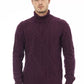 Alpha Studio Purple Merino Wool Sweater