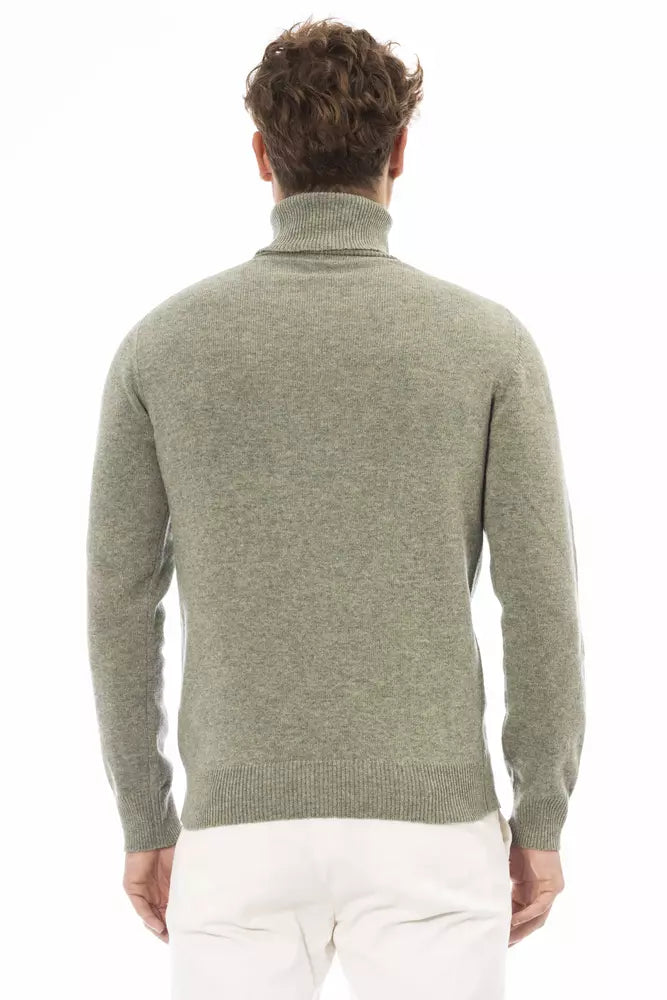 Alpha Studio Green Wool Sweater