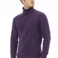 Alpha Studio Purple Merino Wool Sweater