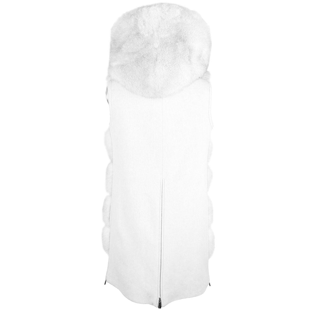 Made in Italy White Wool Vergine Jackets & Coat