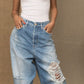 Don The Fuller Blue Cotton Jeans & Pant