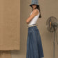 Don The Fuller Blue Cotton Skirt