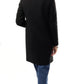 Love Moschino Elegant Black Wool Coat with Heart Buttons
